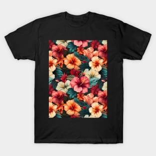 #23 Floral Pattern. Hibiscus Flower Pattern. T-Shirt